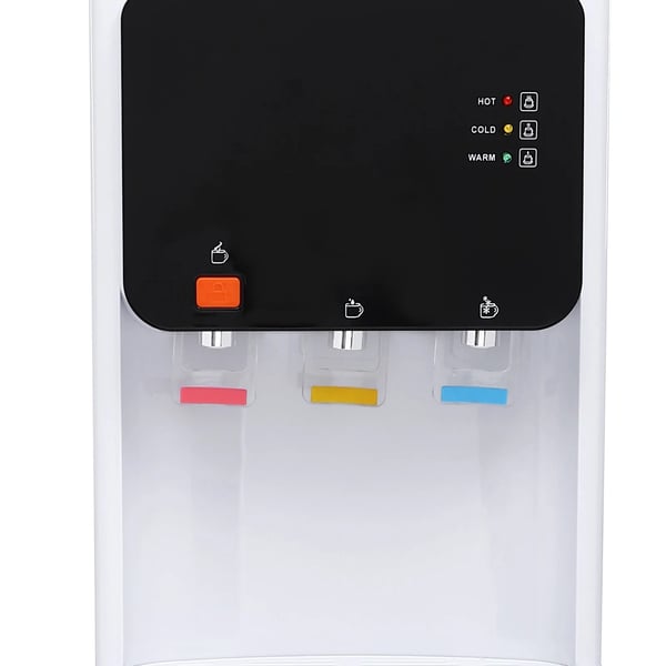 Vanddispenser - Bordmodel - 220 V - Varmt & Koldt Vand - Til Kontor og Hjem - Transparent