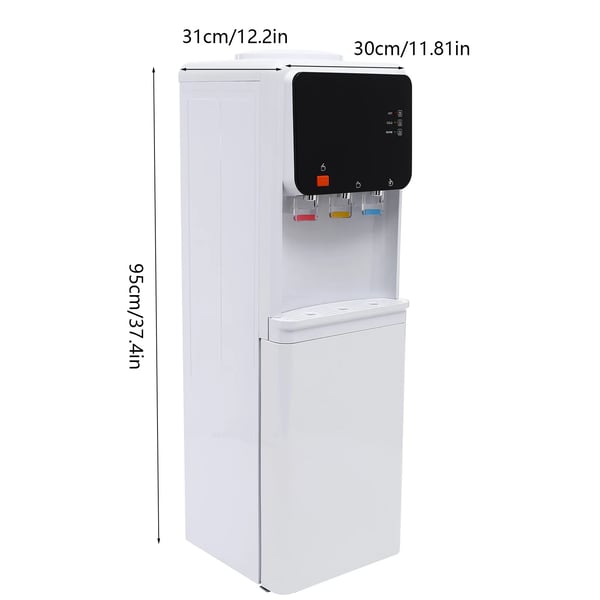 Vanddispenser - Bordmodel - 220 V - Varmt & Koldt Vand - Til Kontor og Hjem - Transparent