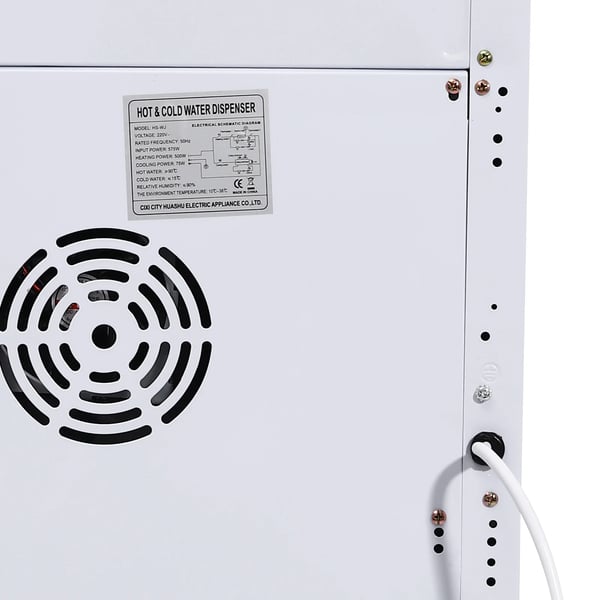 Vanddispenser - Bordmodel - 220 V - Varmt & Koldt Vand - Til Kontor og Hjem - Transparent