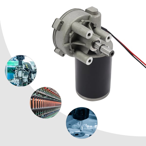 DC 12V Mikromotor - D63R-1260-220R - 220 RPM - Reversibel Frem/Tilbage - Aluminiumhus - CE-godkendt - Sort
