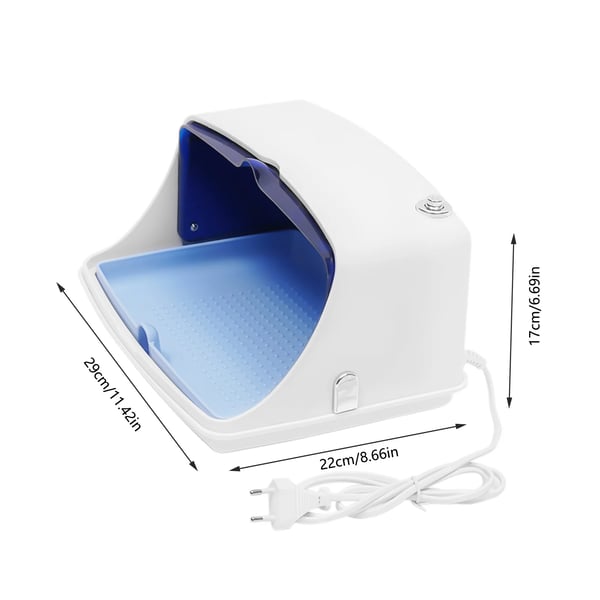 UV-sterilisator - UV-lampe med bakke - 5 W - EU-stik - Til salon, spa, neglesalon - Hvid