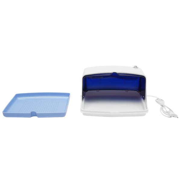 UV-sterilisator - UV-lampe med bakke - 5 W - EU-stik - Til salon, spa, neglesalon - Hvid