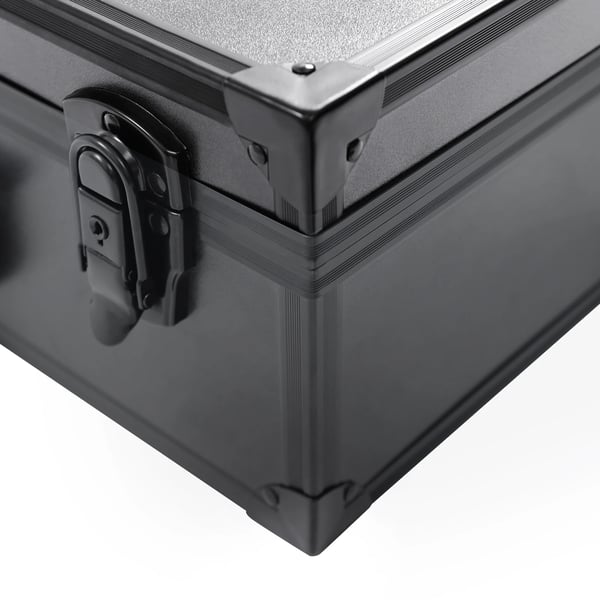 Makeupkuffert med LED-spejl - Rejse kosmetikboks - 6 LED - Touch - Trinløs lysstyrke - 9 rum - Bæreevne 7 kg - Størrelse L