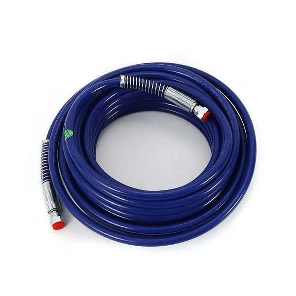 Airless malersprøjteslange - Højtryksslange - 15 m - 228 bar arbejdstryk - 4500 bar sprængtryk - Stålwireforstærket - Blå