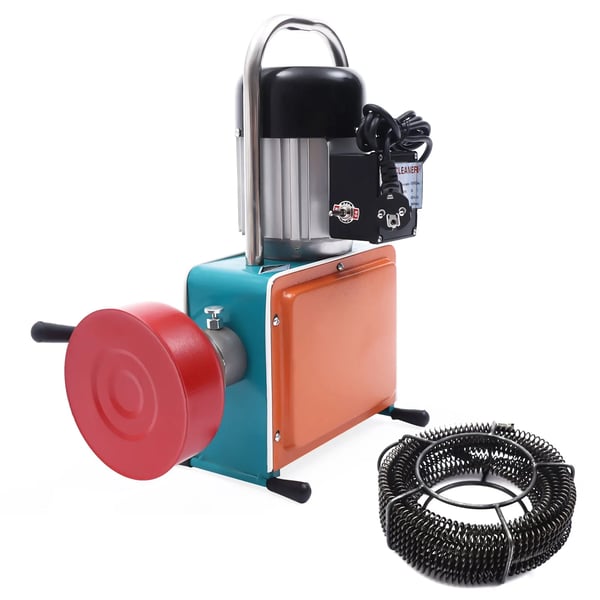 Afløbsrenser, rør-rensemaskine, 1000 W, med 16 mm borebits-sæt