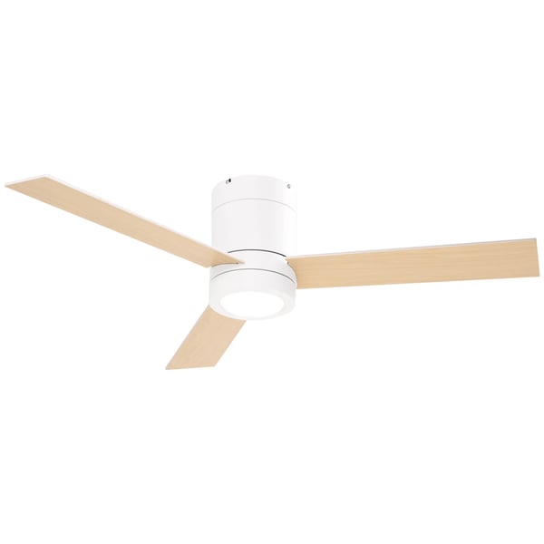 Takfläkt med LED-belysning - 48 W - Fjärrkontroll - 3 träblad - AC