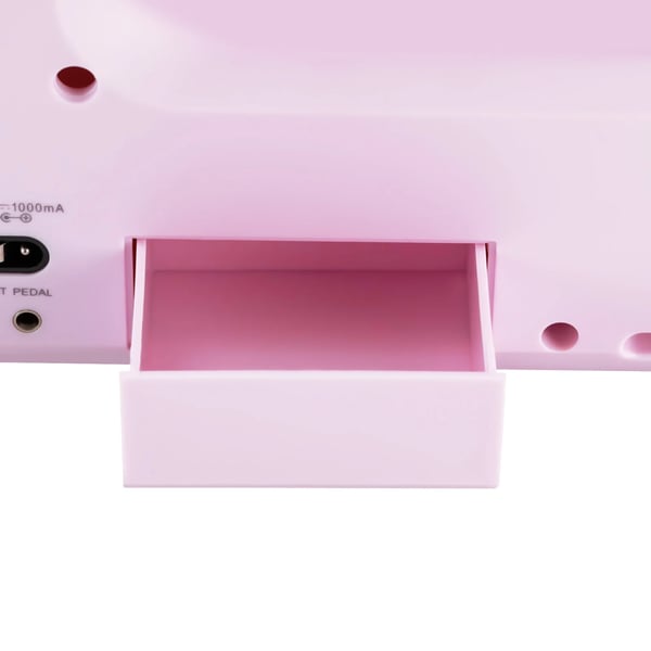 Mini ompelukone - FHSM-398 kotimalli - Lukko-ommel - 2 nopeutta 290–330/min - 100–240V, DC6V Adapteri - Kannettava - Vaaleanpunainen