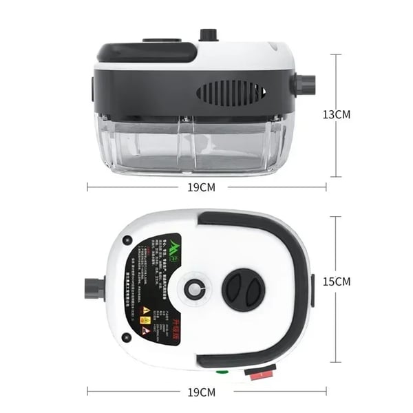 Kannettava höyrypuhdistin - Käsikäyttöinen - 2500W - 220V EU-pistoke - 5 tasoa - >30 min höyryä - 900+ ml säiliö - Korkeapaine - Valkoinen
