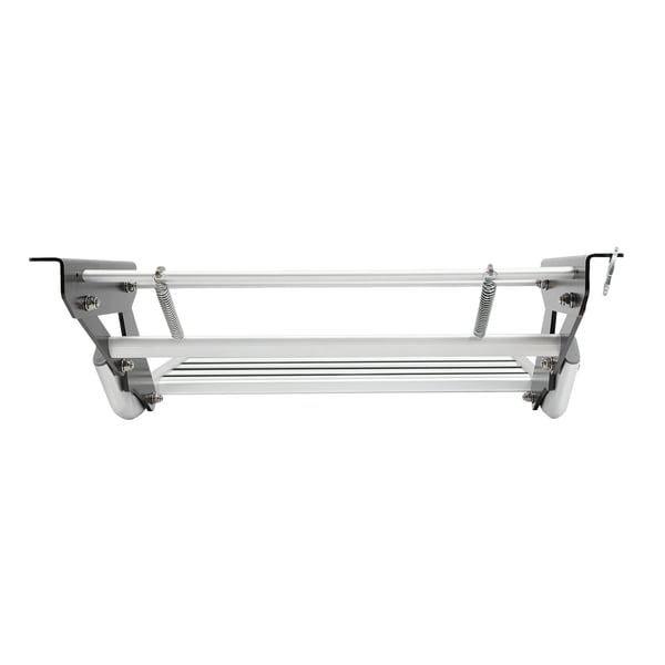 Autocamper/Campingvogn Trin - Manuel Enkelttrin - Aluminium - Foldbar - 150 kg Belastning - Trin 50,9×23,5 cm - Korrosionsbestandig - Sølv