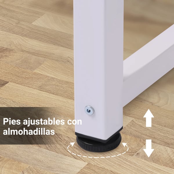 Konsolbord - Vardagsrumsmöbel - Justerbara fötter - 120×60×76 cm - Maxbelastning 100 kg - Metallram - Montering krävs - Ek