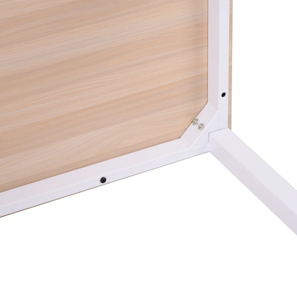 Konsolbord - Vardagsrumsmöbel - Justerbara fötter - 120×60×76 cm - Maxbelastning 100 kg - Metallram - Montering krävs - Ek