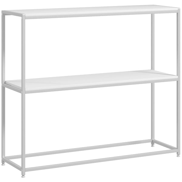 Konsolbord - Hallbord - Öppen Hylla - Mått 100×30×87 cm - Montering Krävs - Vit