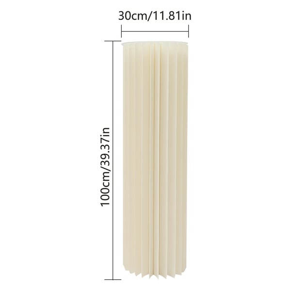 Bryllup fest displaystativ - Cylindriske piedestaler - 2 stk - Sammenfoldelig pap - Akrylplader - 100 cm - Lysegul