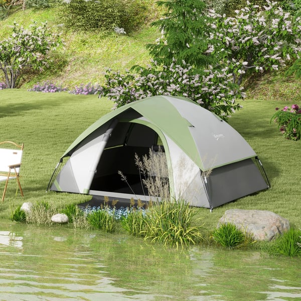 Campingtält - Enmanstält - 210×150×110 cm - 201T Polyester - 1 Sovrum - Grön