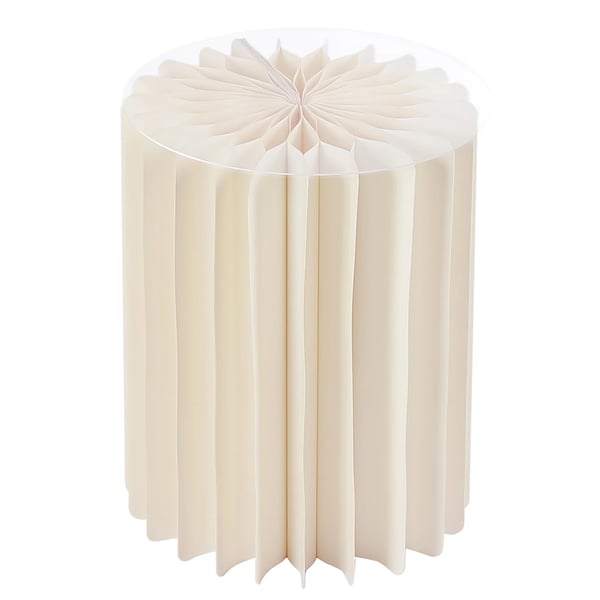 Blomsterställ för bröllop - Cylinderkolonn 3-pack - Hopfällbar papp - 40/60/80 cm - Centerpiece för dessertbord - Storlek M - Vit