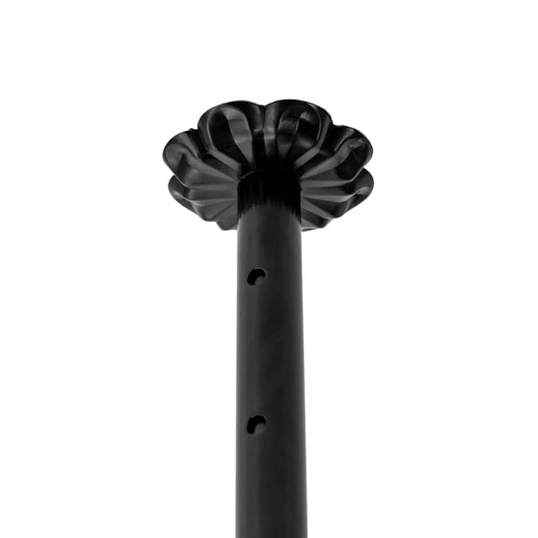 Hængende vinglasstativ i jern - Loftmonteret holder - Længde 100 cm - Justerbar højde 35–55 cm - Maks belastning 50 kg - Til glas Ø<9 cm - Sort
