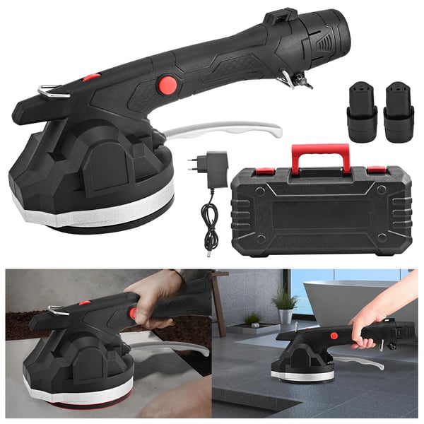 Elektrisk flisevibrator - Håndholdt fliselægningsmaskine - 100–12000 omdr./min - 6 gear - Til fliser 0,1–1,2 m