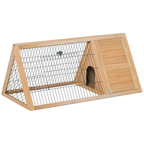 Smådjurskoja - Triangelformad - 116 x 62,2 x 52,5 cm - Trä - Gul
