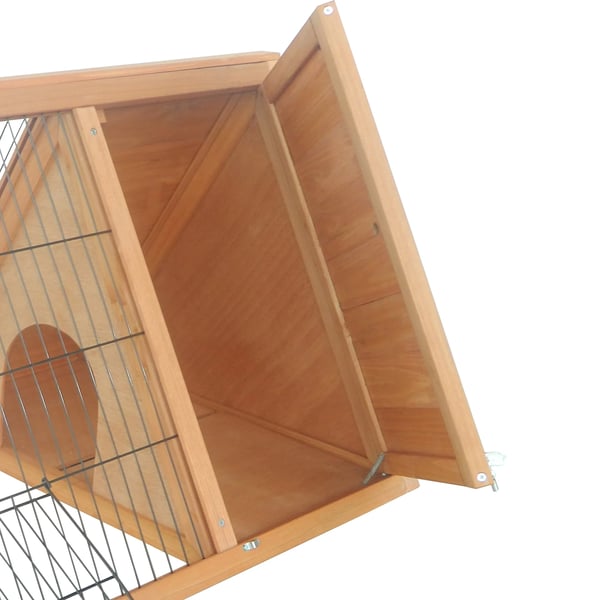 Smådjurskoja - Triangelformad - 116 x 62,2 x 52,5 cm - Trä - Gul