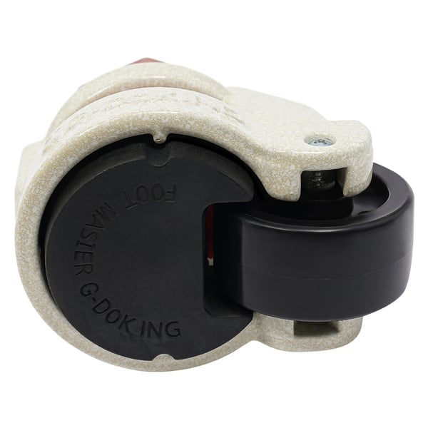 Nivelleringshjul 4-pack - GD-60S Möbelhjul - 360° Svängbara - Tung Last - Justerbar Fot - För Arbetsbänk/Hyllor - Vit