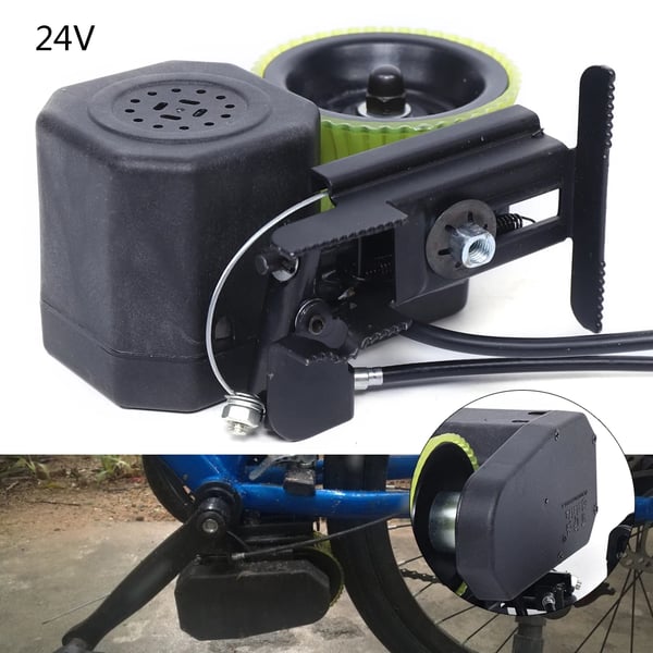 Sähköpyörä muunnossarja - Booster-moottori - 24V 250W Harjaton - Nopeus 18–30 km/h - Polkupyöräkiinnitys - Tee-Se-Itse Asennus - Alumiiniseos