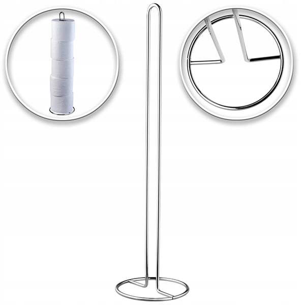Toiletrulleholder - Toiletpapirholder - Stål - 54 cm - Badeværelsestilbehør