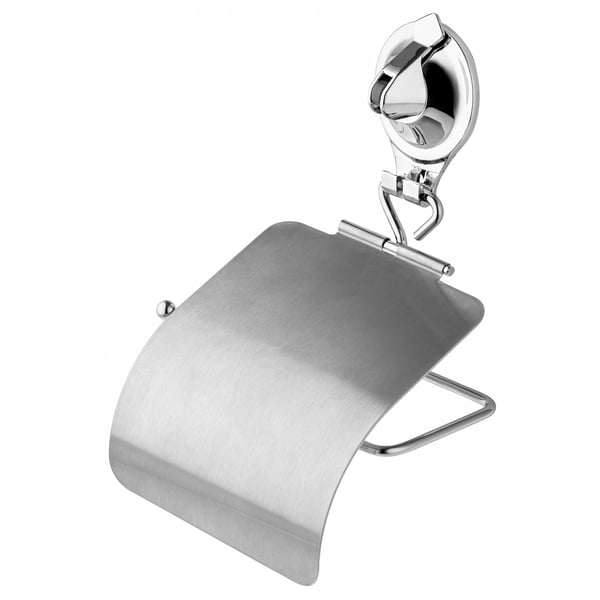 Toiletpapirholder/Toiletrulleholder - Sugekopmontering - Borfri - Vægmontering - Sølv