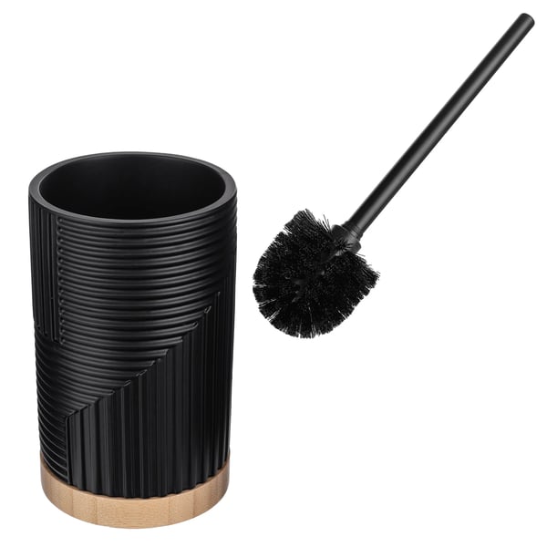 Toiletbørste & WC-børste Sæt - Fritstående med beholder - Rund holder - Moderne design - Hygiejnisk