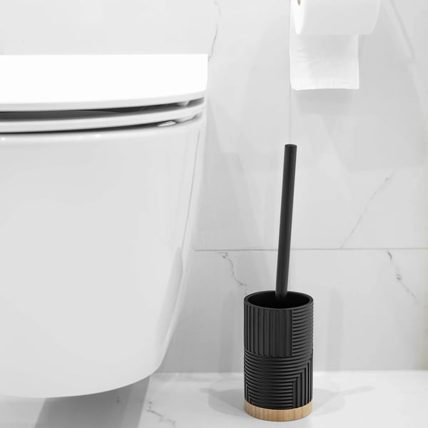 WC-harja / vessaharja ja pidike - Vapaasti seisova - Pyöreä pidike - Moderni tyyli - Hygieeninen