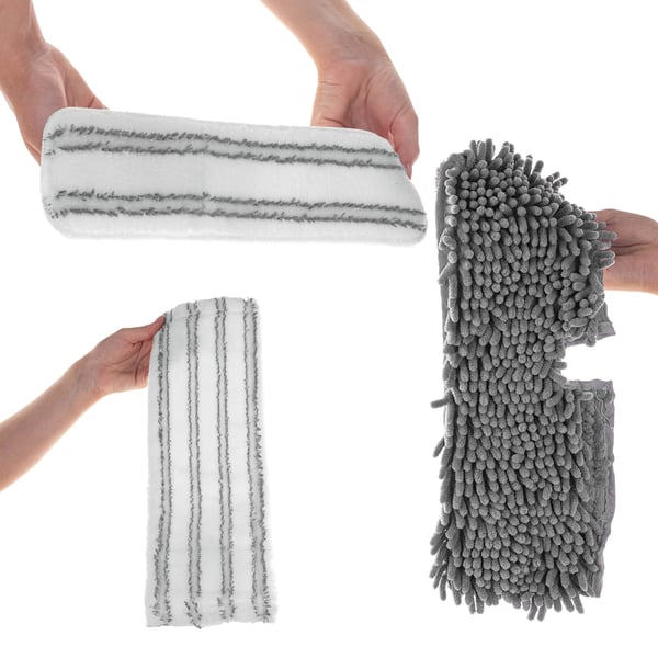 Plattmopp - Ersättningsmoppdukar (Refill) - Mikrofiber - 3-pack
