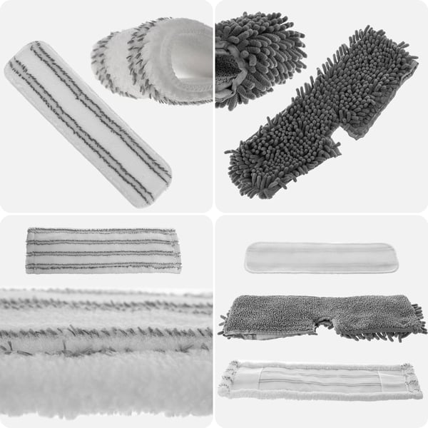 Plattmopp - Ersättningsmoppdukar (Refill) - Mikrofiber - 3-pack