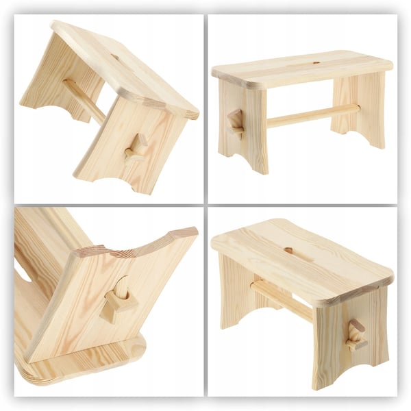 Träpall - Kökspall - Höjd 39 cm - Stabil Konstruktion - Montering Krävs