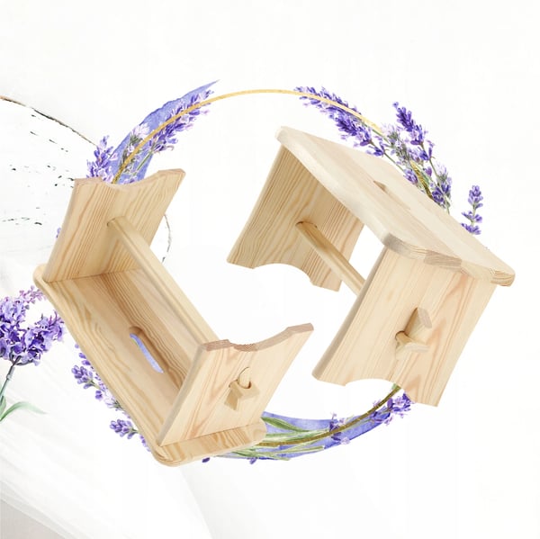 Träpall - Kökspall - Höjd 39 cm - Stabil Konstruktion - Montering Krävs