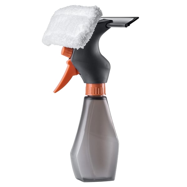 Vinduesvasker - Spraymoppe - Mikrofiberklud - Indbygget spray - Genopfyldelig beholder - Til vinduer og spejle - Stribefri rengøring