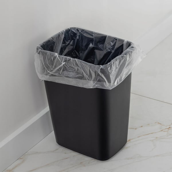 Affaldsspand - Skraldespand - 12 L Kapacitet - Med Holder - Sort