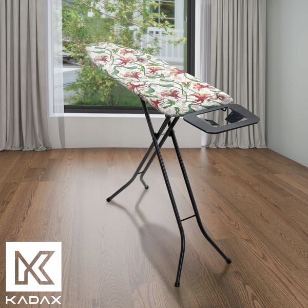 Strygebrætbetræk - 120 x 40 cm - Elastisk pasform - Fuglemotiv