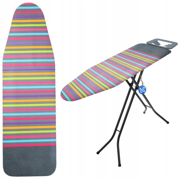 Strykbordsöverdrag - Ersättningsöverdrag - 135 x 50 cm - Elastiska Band - Med Underlägg