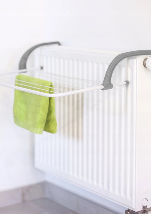 Tørrestativ / Radiatortørrestativ - Hængende til radiator og altan - Sammenklappeligt - Let - Indendørs/udendørs