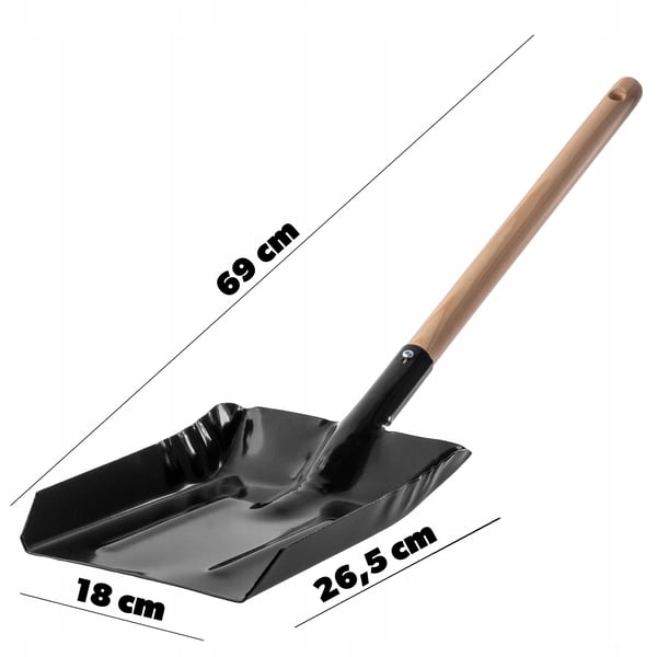 Askeskovl - Askespade - Metal - Til brændeovn og fyr - Til kul og aske - Robust
