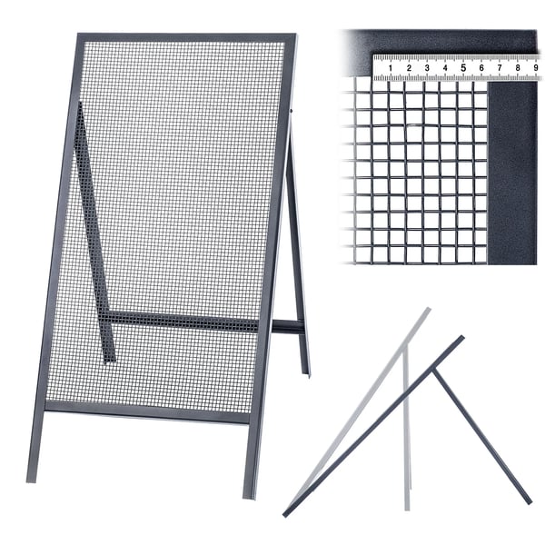Sandsigte - Byggesigte/Trådnet - 120x60 cm - Maske 8 mm - Grå