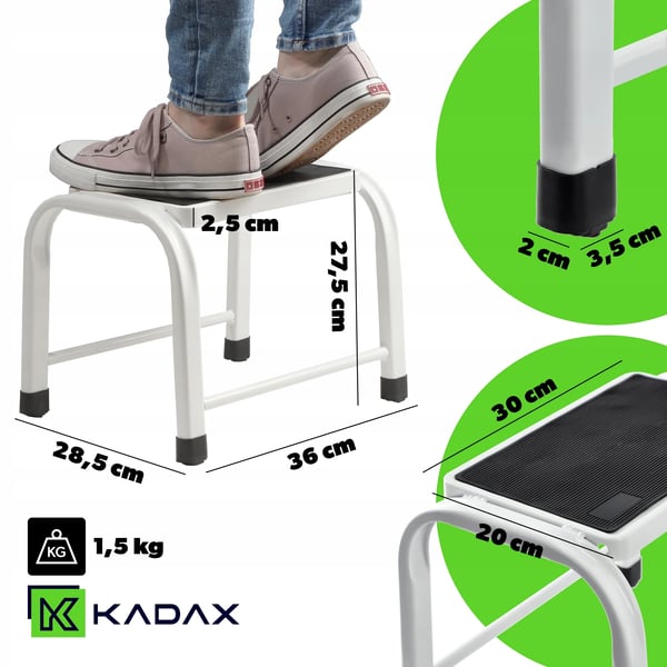 Trappestige - Skammel - Metal - Bæreevne 150 kg - Robust Konstruktion - Til Hjem & Værksted