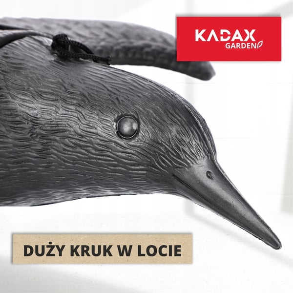 Ravn fugleskræmmer - Fugleafviser/attrap - Til altan og have - Mod duer og stære - 56 cm