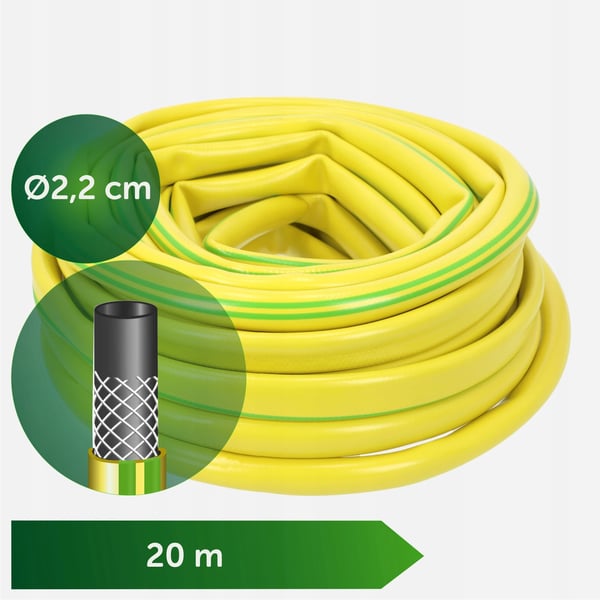 Haveslange - 20 m - 1,9 cm diameter - 3-lags PVC