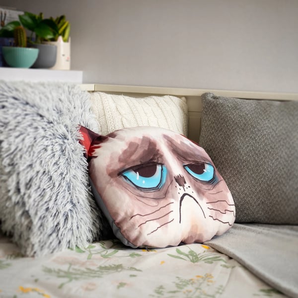 Kattemotiv Pyntepude - Sofapude - Rektangulær 30×45 cm - Printet mønster - Polyester/Bomuld - PE-skumfyld