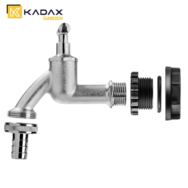 Tankhane/Ventil - Adapter/Kobling - Gevind 1,9 cm - Til Beholder/Tønde