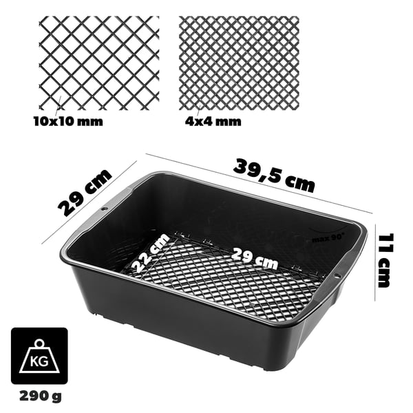 Havesigte - Jord- og kompostsigte - Ø 40 cm - Justerbar maskestørrelse - Til jord, kompost og sten - Metal