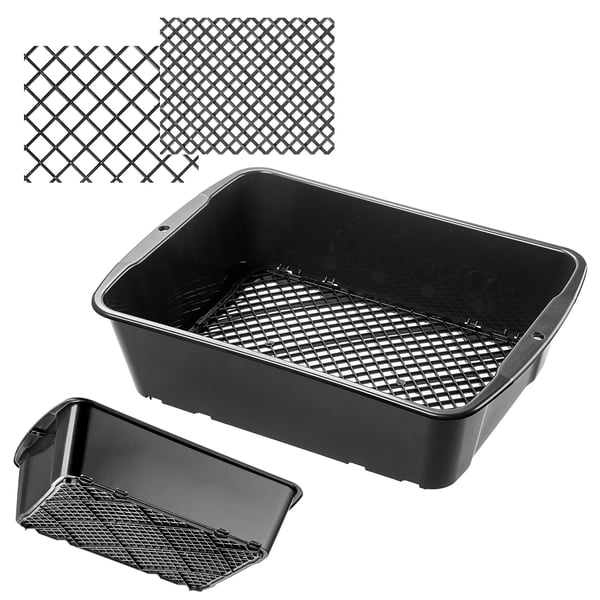 Havesigte - Jord- og kompostsigte - Ø 40 cm - Justerbar maskestørrelse - Til jord, kompost og sten - Metal
