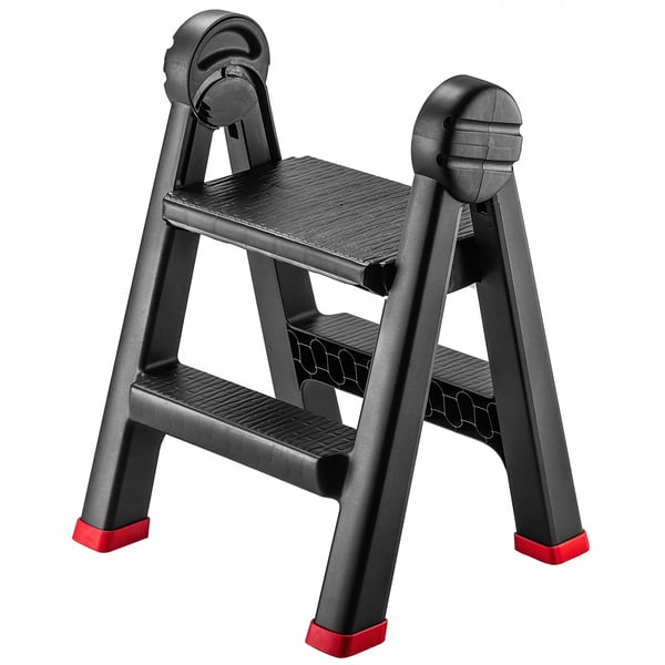 Trappestige & Skammel - Foldbar - 2 Trin - Max 150 kg - Fremstillet i Polen
