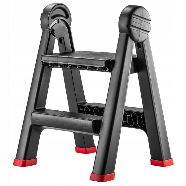 Trappestige & Skammel - Foldbar - 2 Trin - Max 150 kg - Fremstillet i Polen