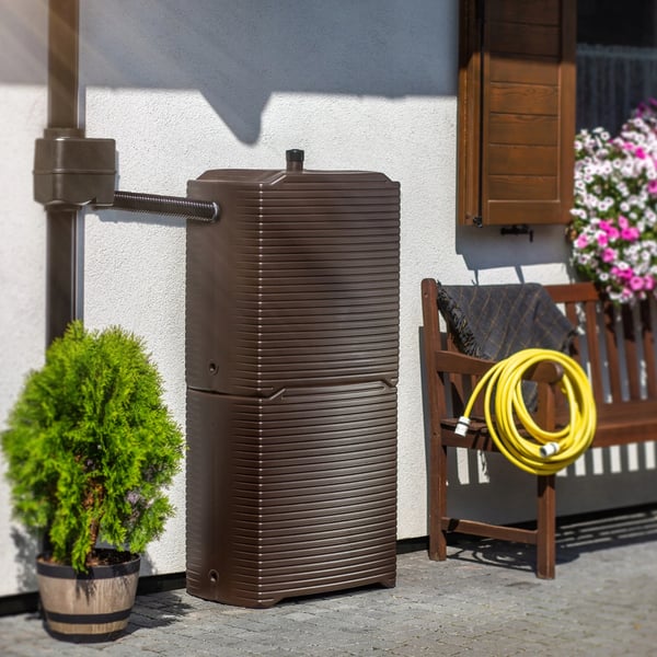 Ventilsæt til regnvandstønde/regnvandstank - Lodret hane